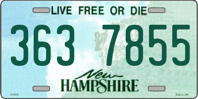 NH license plate 3637855