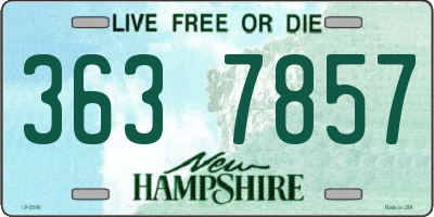 NH license plate 3637857