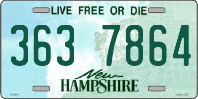 NH license plate 3637864