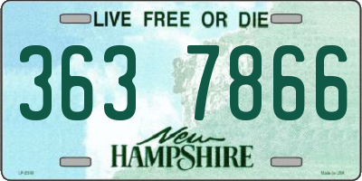 NH license plate 3637866