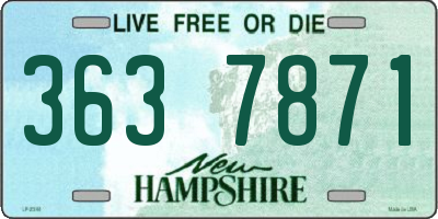NH license plate 3637871