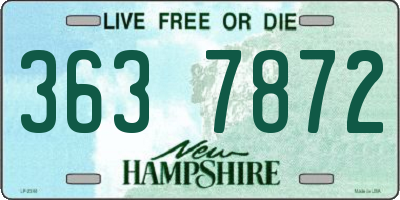 NH license plate 3637872