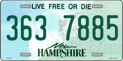 NH license plate 3637885
