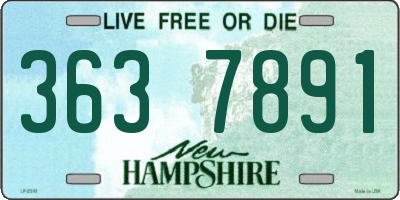 NH license plate 3637891