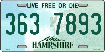 NH license plate 3637893