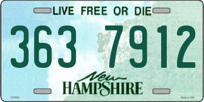 NH license plate 3637912