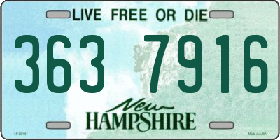 NH license plate 3637916