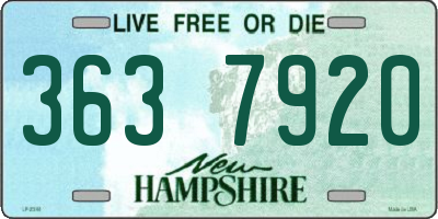 NH license plate 3637920