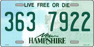NH license plate 3637922