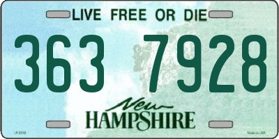 NH license plate 3637928