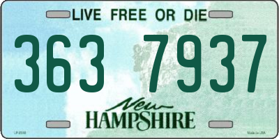 NH license plate 3637937