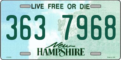 NH license plate 3637968