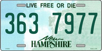 NH license plate 3637977