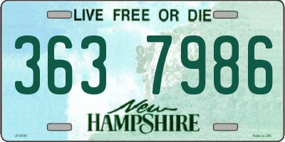 NH license plate 3637986