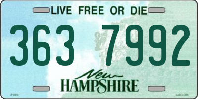 NH license plate 3637992