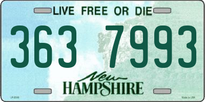 NH license plate 3637993
