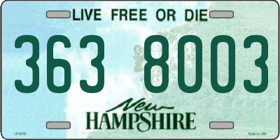 NH license plate 3638003