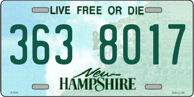 NH license plate 3638017