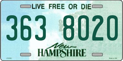 NH license plate 3638020
