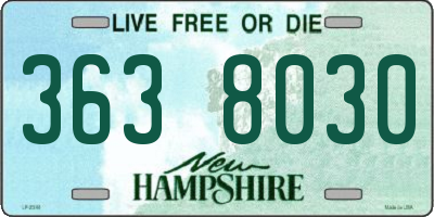 NH license plate 3638030