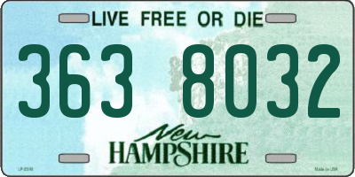 NH license plate 3638032