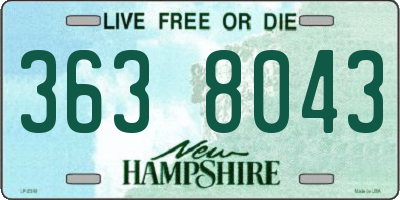 NH license plate 3638043