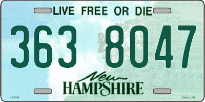NH license plate 3638047