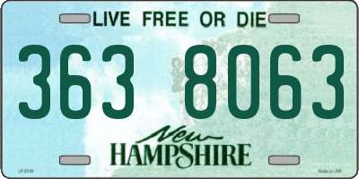 NH license plate 3638063