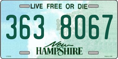 NH license plate 3638067