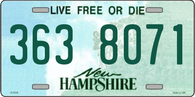 NH license plate 3638071