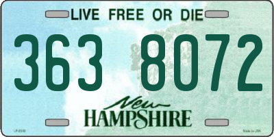 NH license plate 3638072