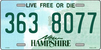 NH license plate 3638077