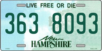 NH license plate 3638093