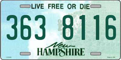 NH license plate 3638116