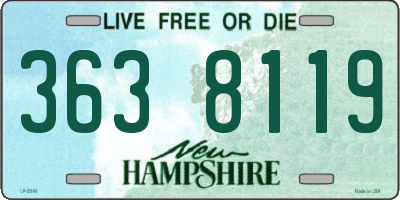 NH license plate 3638119