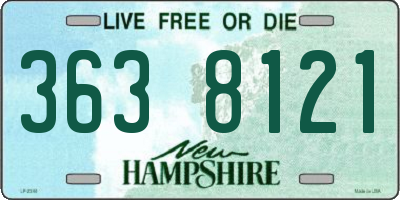 NH license plate 3638121