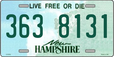NH license plate 3638131