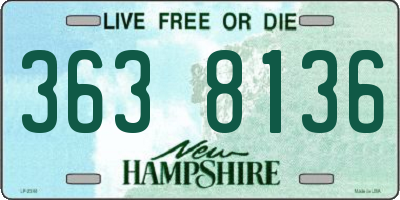 NH license plate 3638136