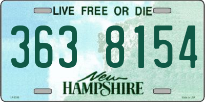 NH license plate 3638154
