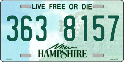 NH license plate 3638157