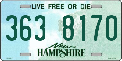 NH license plate 3638170