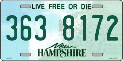 NH license plate 3638172