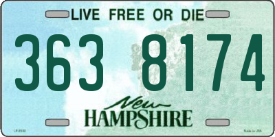 NH license plate 3638174