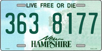 NH license plate 3638177