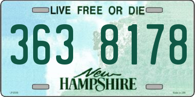 NH license plate 3638178