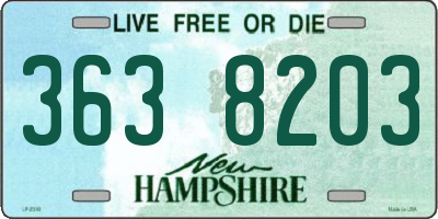 NH license plate 3638203