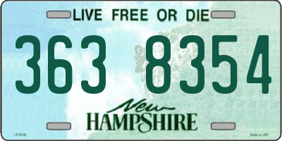 NH license plate 3638354