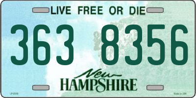 NH license plate 3638356