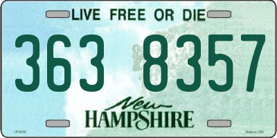NH license plate 3638357
