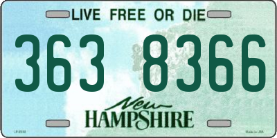 NH license plate 3638366